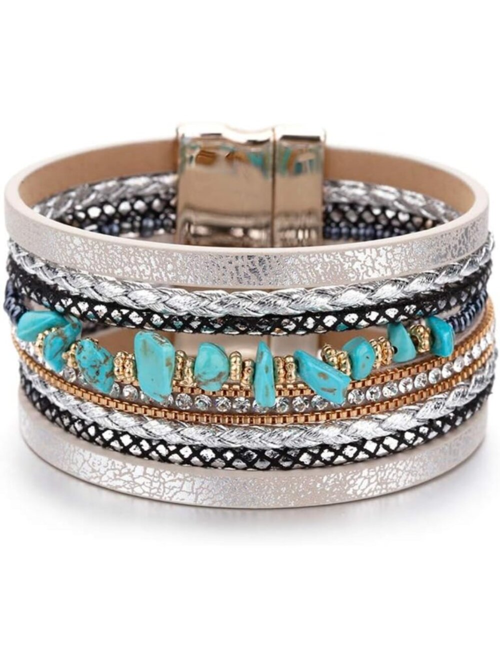 Boho Western Leather Wrap Bracelets for Women | Layered Cuff Jewelry, Easy Wear